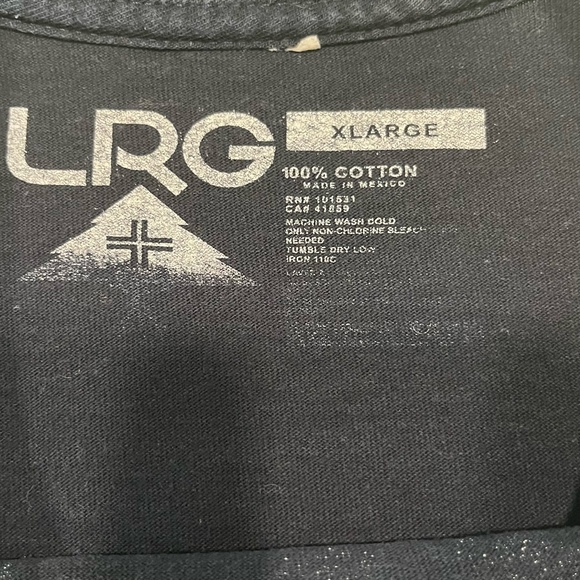 New LRG Mens 20 Stacked Tee in Black Size XL - Picture 3 of 4